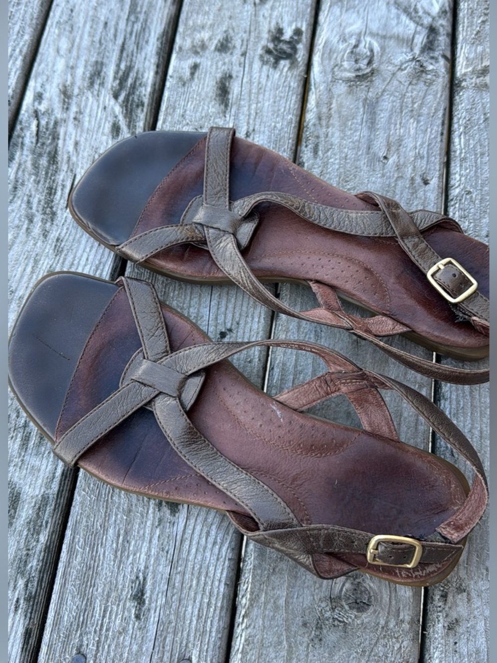 Clarks Women's Brown Leather Slingback Sandals